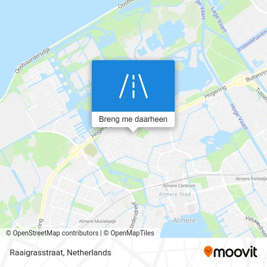 Raaigrasstraat kaart