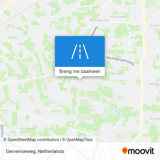Gervenseweg kaart