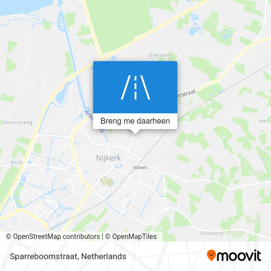 Sparreboomstraat kaart