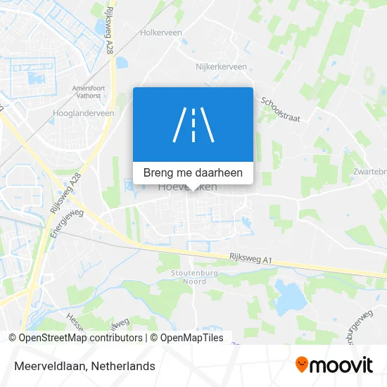 Meerveldlaan kaart
