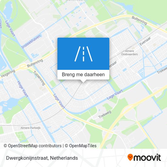 Dwergkonijnstraat kaart