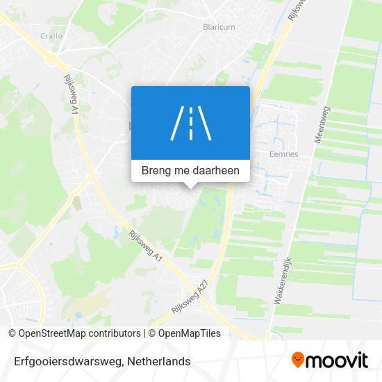 Erfgooiersdwarsweg kaart