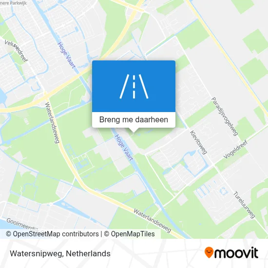 Watersnipweg kaart