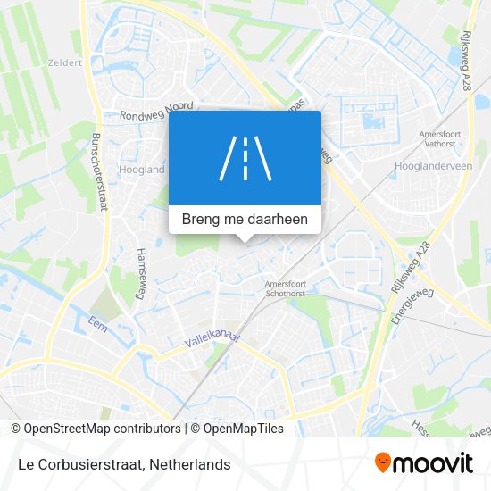 Le Corbusierstraat kaart