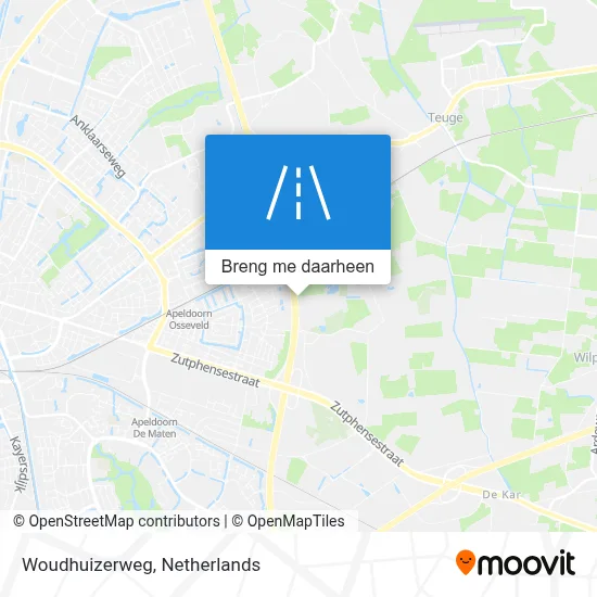 Woudhuizerweg kaart