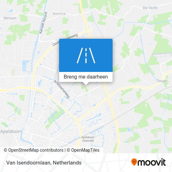Van Isendoornlaan kaart