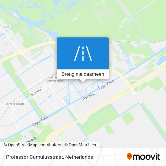Professor Cumulusstraat kaart