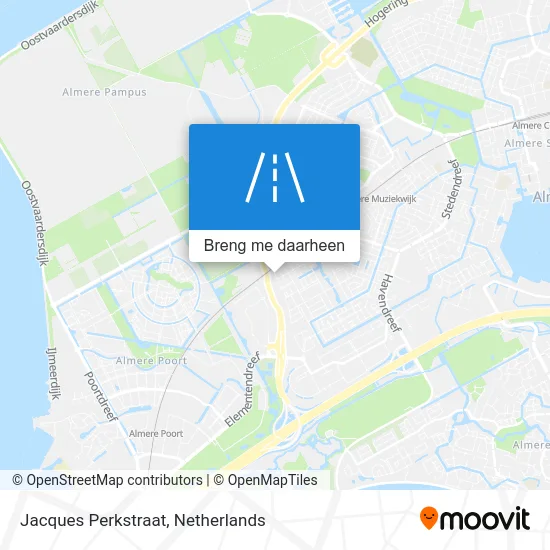 Jacques Perkstraat kaart