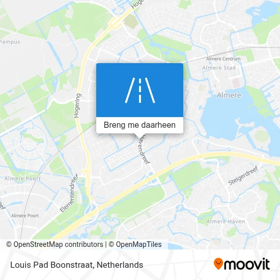 Louis Pad Boonstraat kaart