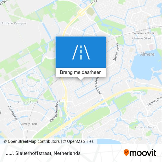J.J. Slauerhoffstraat kaart
