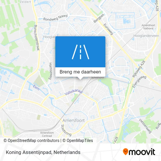 Koning Assentijnpad kaart