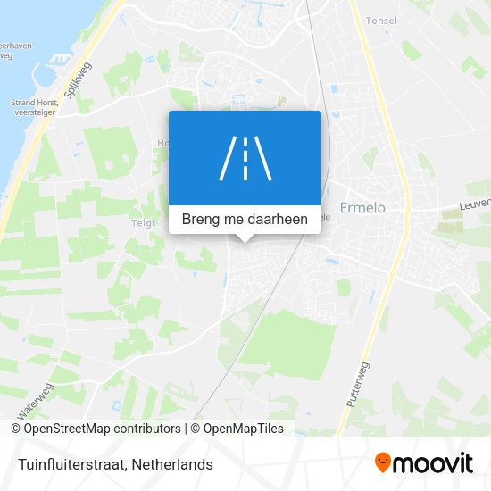 Tuinfluiterstraat kaart