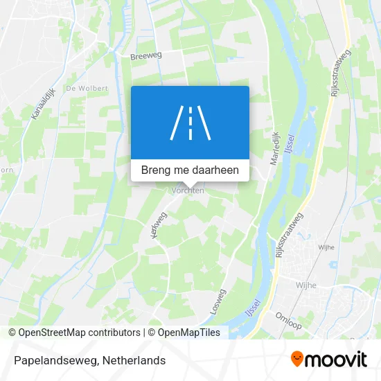 Papelandseweg kaart