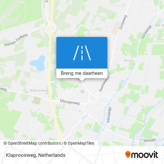 Klaproosweg kaart