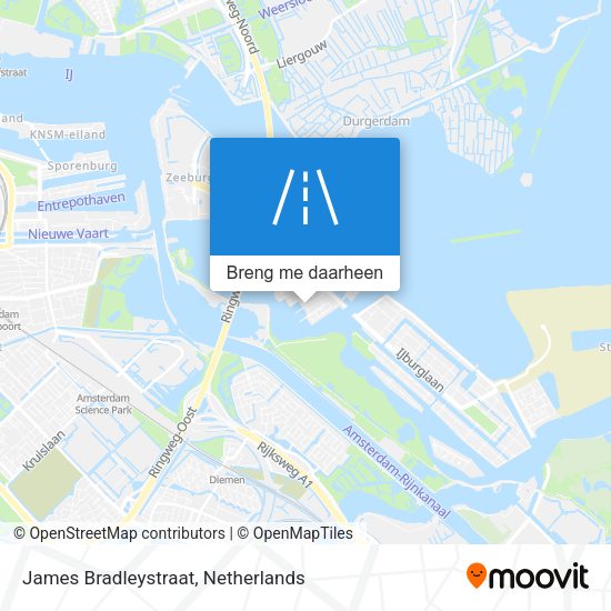 James Bradleystraat kaart