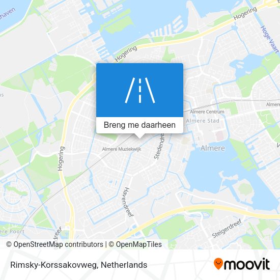 Rimsky-Korssakovweg kaart