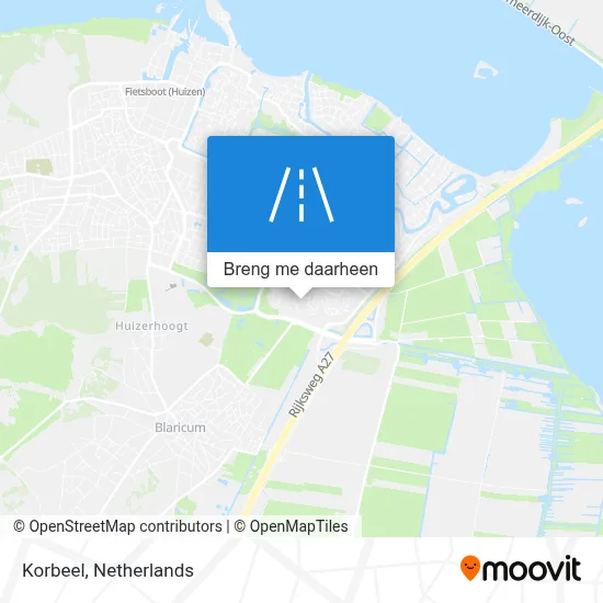 Korbeel kaart
