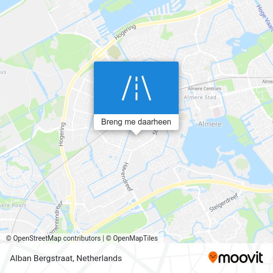 Alban Bergstraat kaart