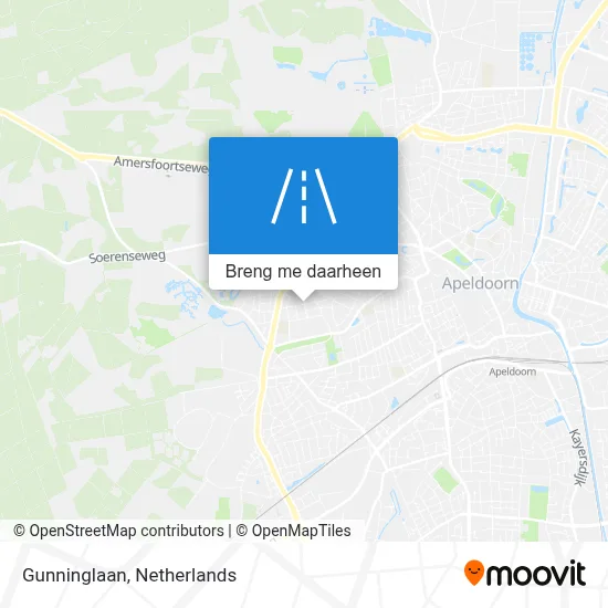 Gunninglaan kaart