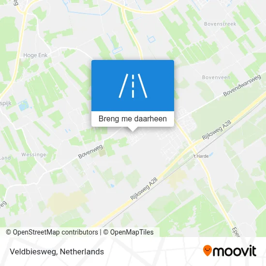 Veldbiesweg kaart