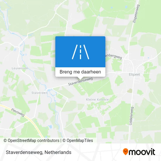 Staverdenseweg kaart