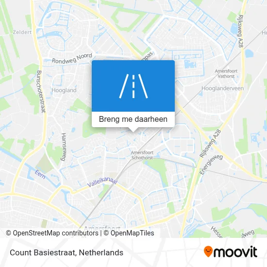 Count Basiestraat kaart