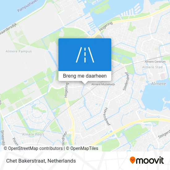 Chet Bakerstraat kaart