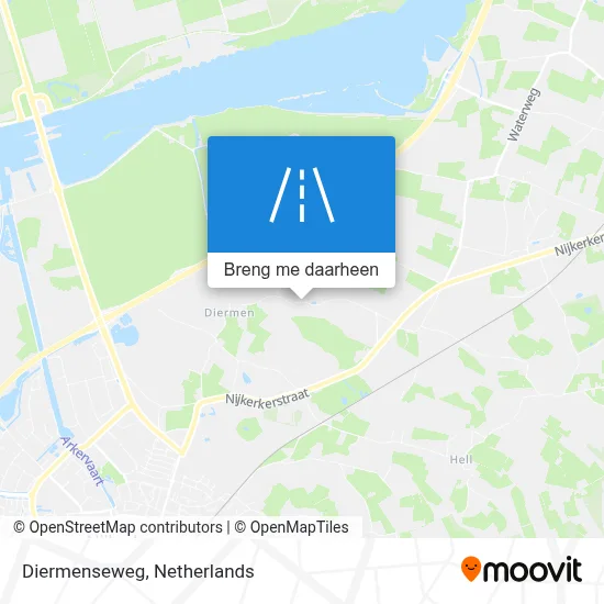 Diermenseweg kaart