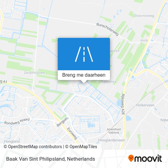 Baak Van Sint Philipsland kaart
