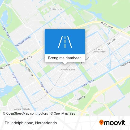 Philadelphiapad kaart