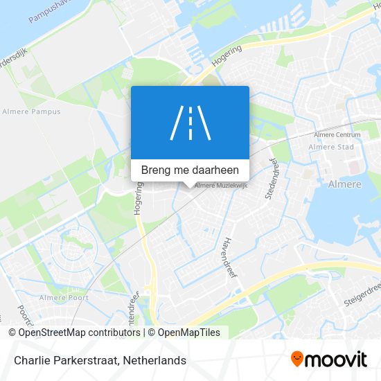 Charlie Parkerstraat kaart