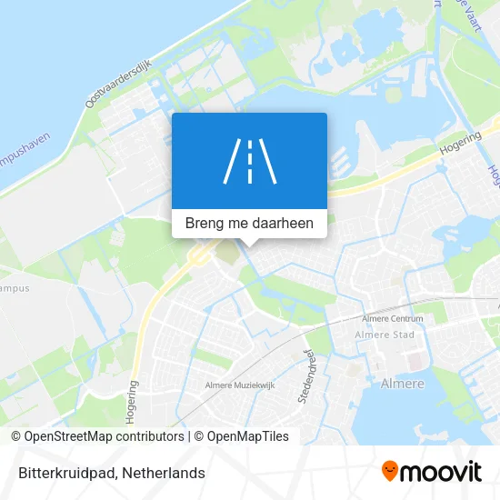 Bitterkruidpad kaart