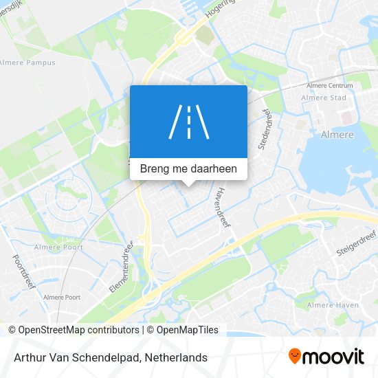 Arthur Van Schendelpad kaart