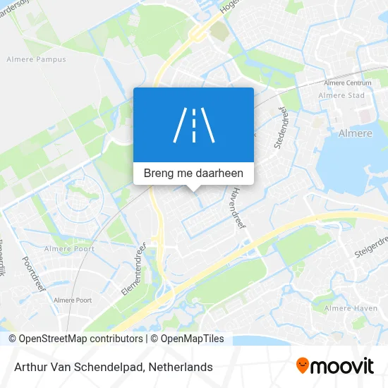 Arthur Van Schendelpad kaart