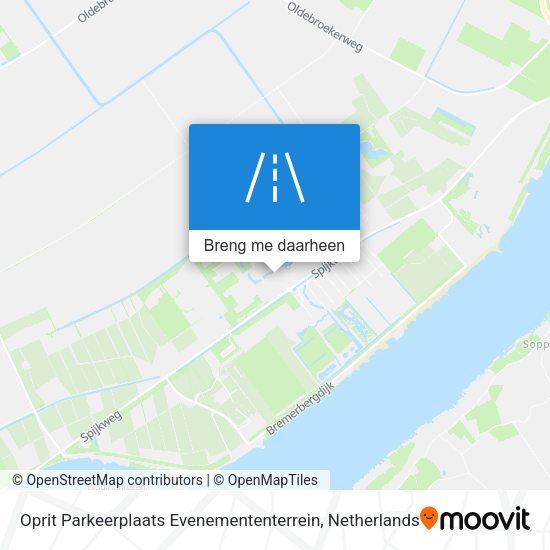 Oprit Parkeerplaats Evenemententerrein kaart