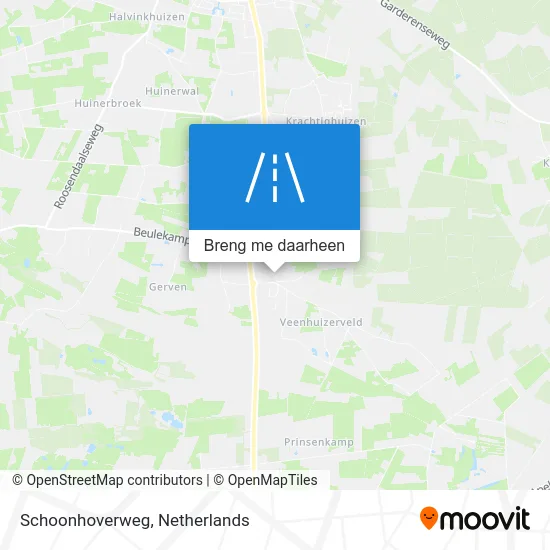 Schoonhoverweg kaart