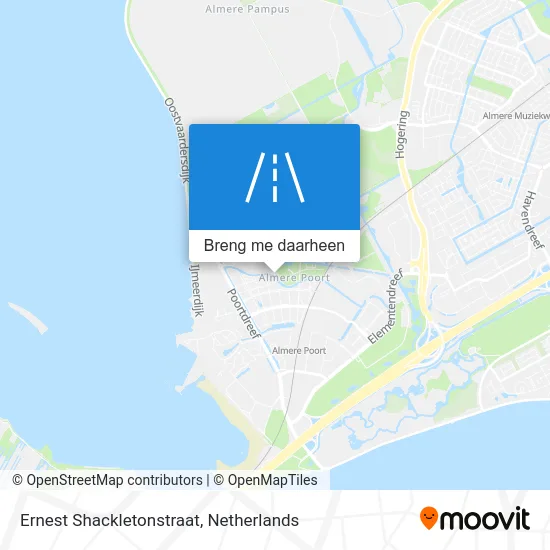 Ernest Shackletonstraat kaart