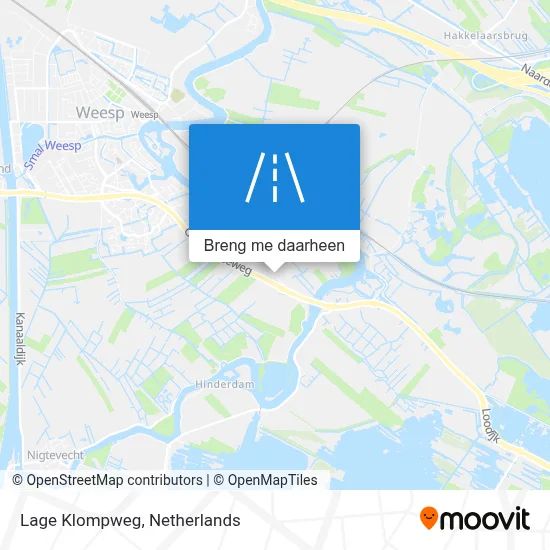 Lage Klompweg kaart