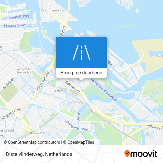 Distelvlinderweg kaart