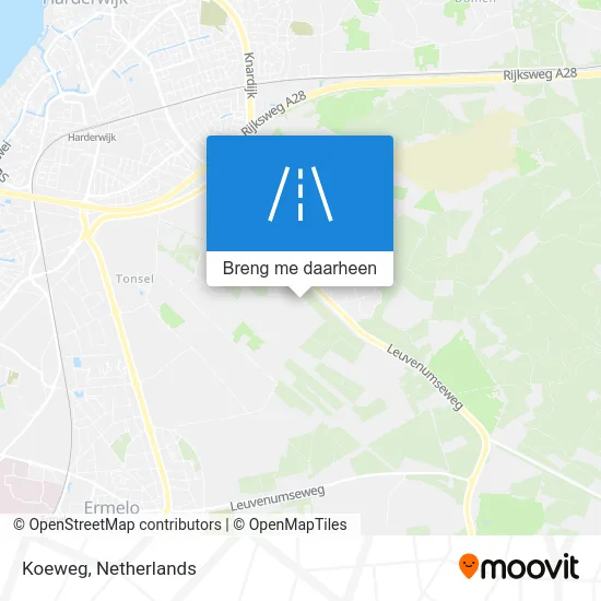 Koeweg kaart