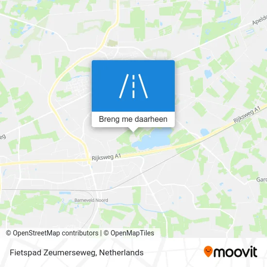 Fietspad Zeumerseweg kaart