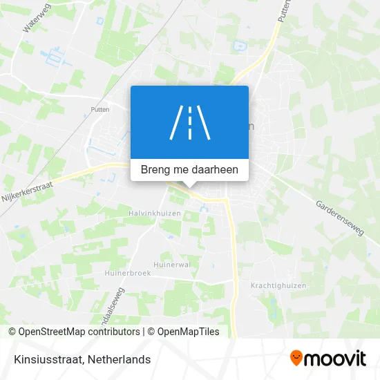 Kinsiusstraat kaart