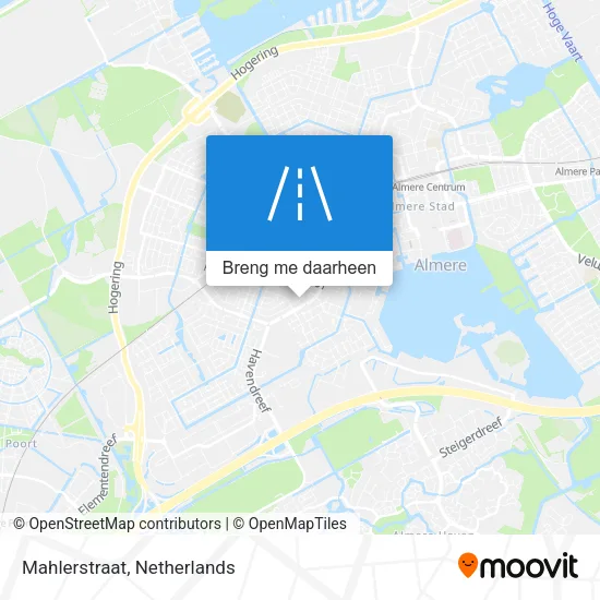 Mahlerstraat kaart