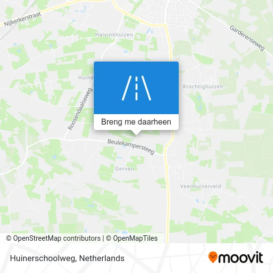 Huinerschoolweg kaart
