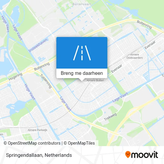 Springendallaan kaart