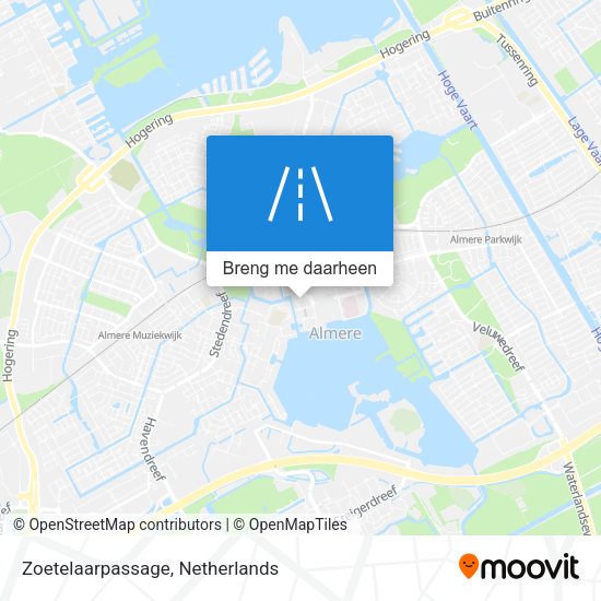 Zoetelaarpassage kaart
