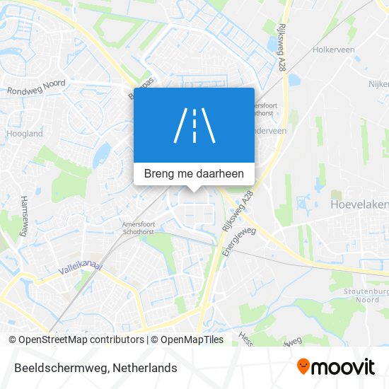 Beeldschermweg kaart