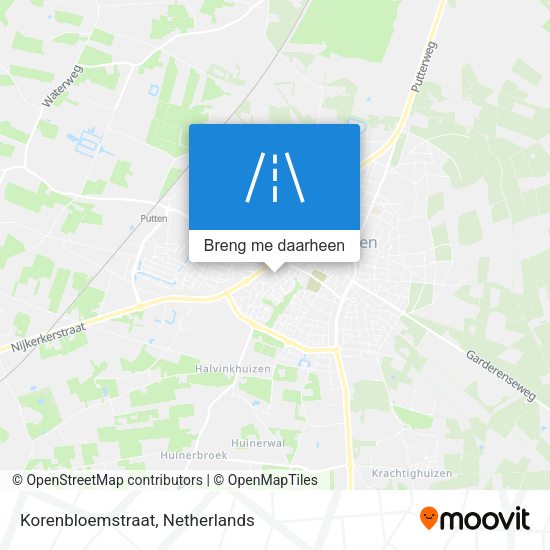 Korenbloemstraat kaart