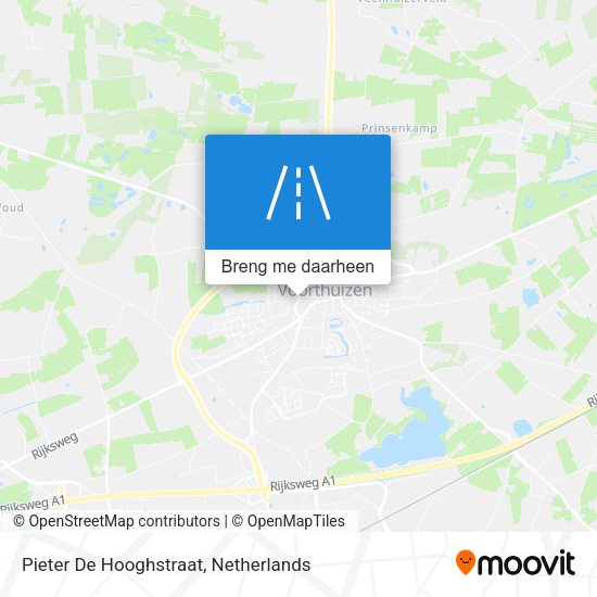 Pieter De Hooghstraat kaart