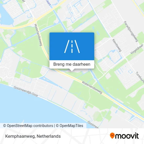 Kemphaanweg kaart